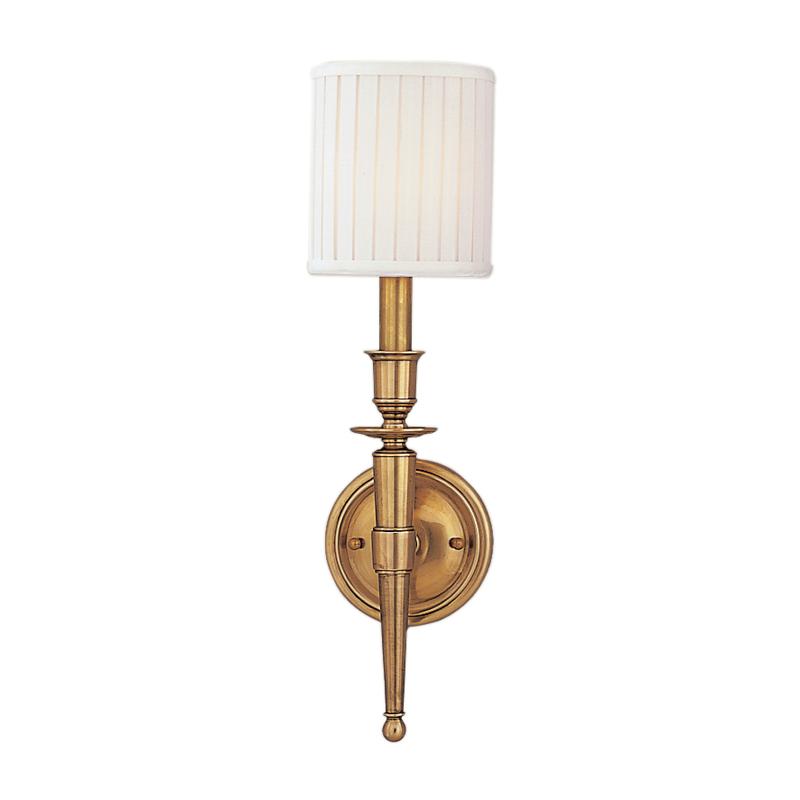 Hudson Valley Lighting Abington Aged Brass 4.75W x 4.75L x 18H Wall Sconce