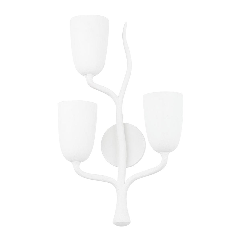 Hudson Valley Lighting Vine White Plaster 14W x 14L x 23.5H Wall Sconce