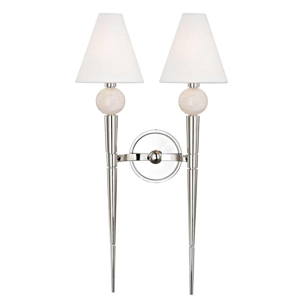 Hudson Valley Lighting Vanessa Polished Nickel 13.25W x 13.25L x 25.25H Wall Sconce