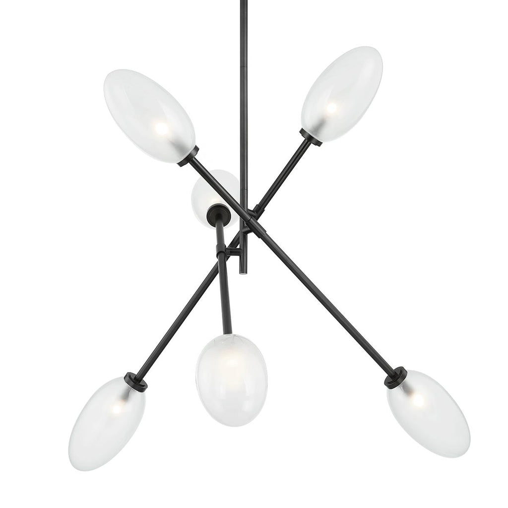 Hudson Valley Lighting Alberton Black Brass 52.5W x 52.5L x 32.5H Chandelier