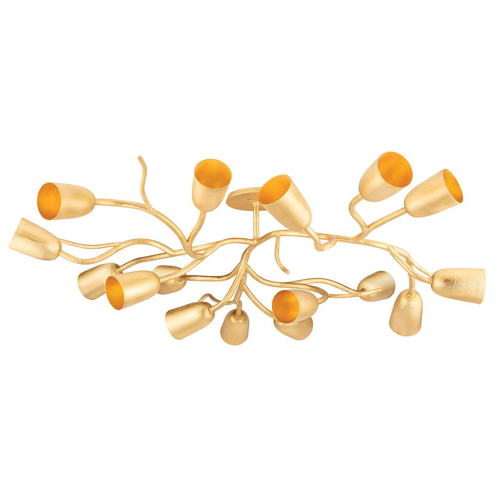 Hudson Valley Lighting Vine Gold Leaf 67W x 67L x 21.5H Semi-Flush Mount