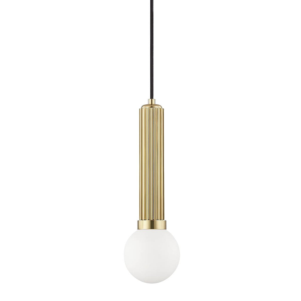 Hudson Valley Lighting Reade Aged Brass 5W x 5L x 16.5H Pendant