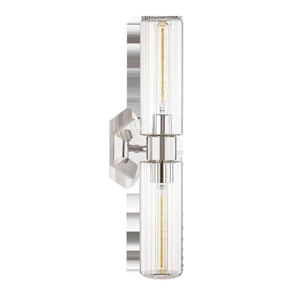 Hudson Valley Lighting Roebling Polished Nickel 4.75W x 4.75L x 23.75H Wall Sconce