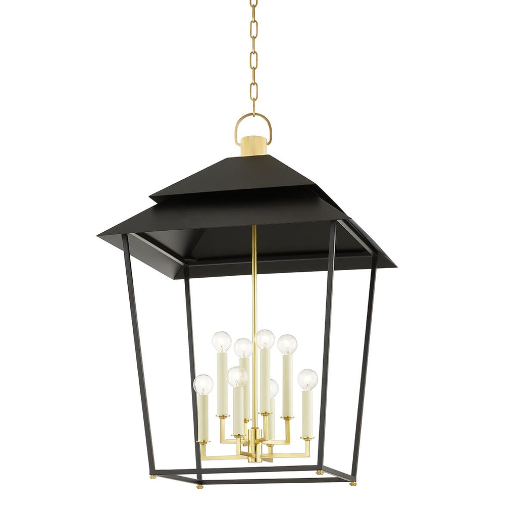 Hudson Valley Lighting Natick Aged Brass 24W x 24L x 36H Pendant