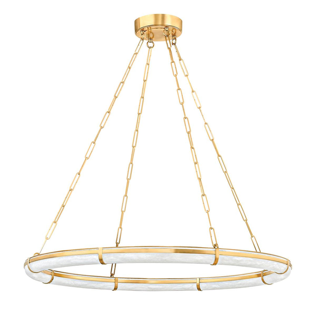 Hudson Valley Lighting SENNETT Aged Brass 42W x 42L x 2.75H Chandelier