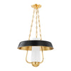 Hudson Valley Lighting Provincetown Aged Brass/Soft Black 18W X 18L X 14.5H Pendant