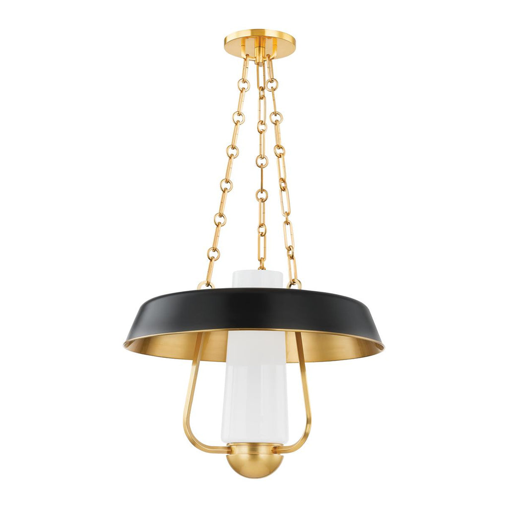 Hudson Valley Lighting PROVINCETOWN Aged Brass/soft Black 18W x 18L x 14.5H Pendant