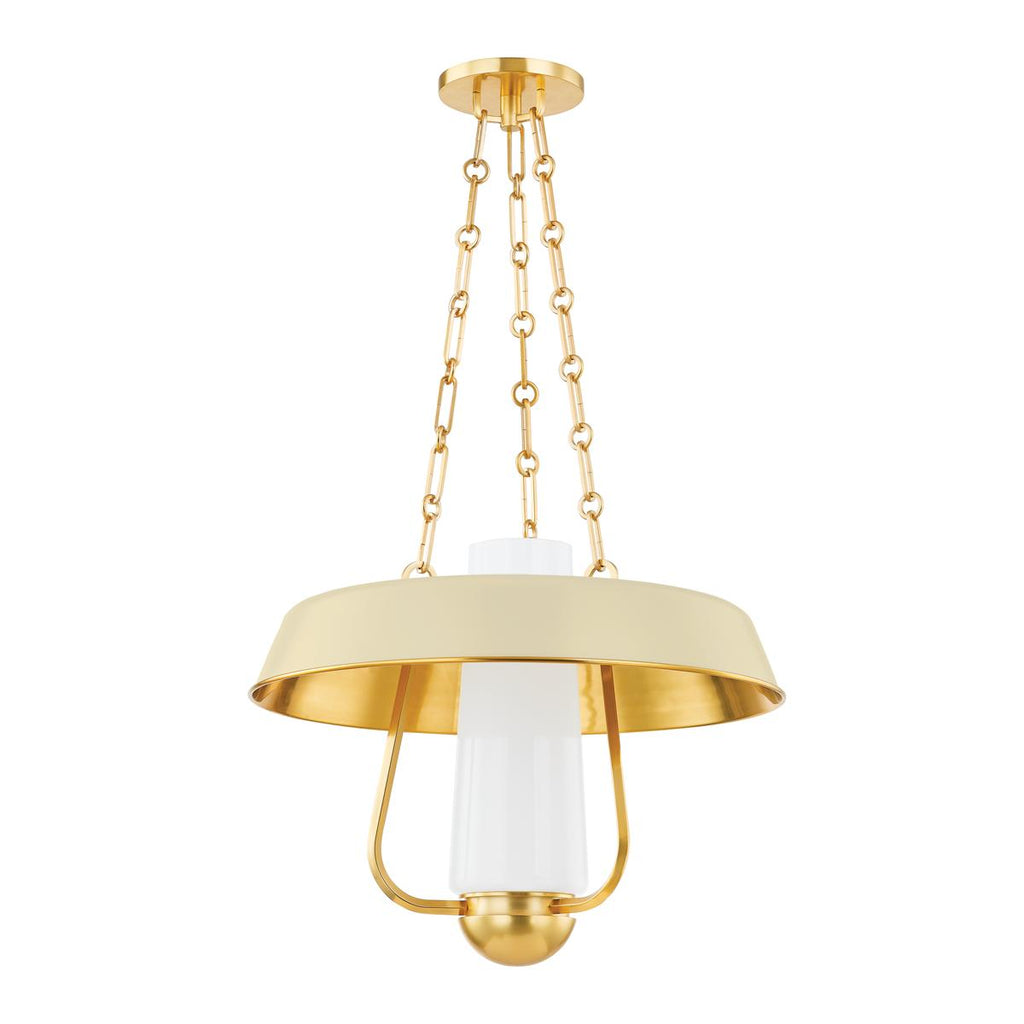 Hudson Valley Lighting PROVINCETOWN Aged Brass/ Soft Sand 18W x 18L x 14.5H Pendant