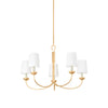 Hudson Valley Lighting Montpelier Vintage Gold Leaf 34W X 34L X 21.25H Chandelier