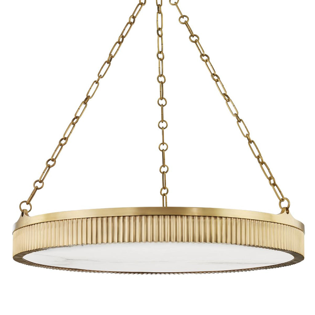 Hudson Valley Lighting Lynden Aged Brass 30W x 30L x 4.25H Chandelier