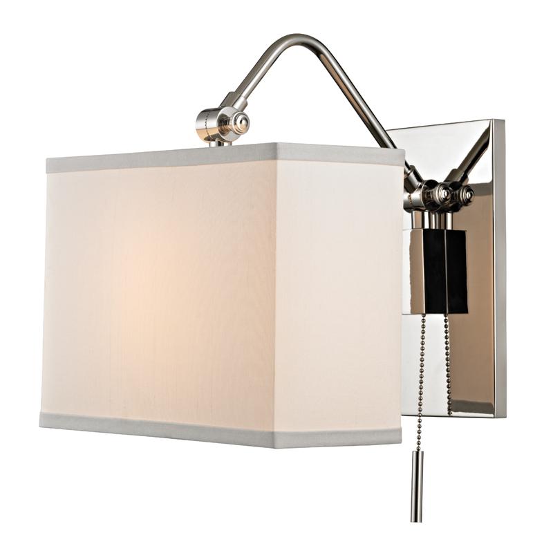 Hudson Valley Lighting Leyden Polished Nickel 9W x 9L x 13.5H Wall Sconce