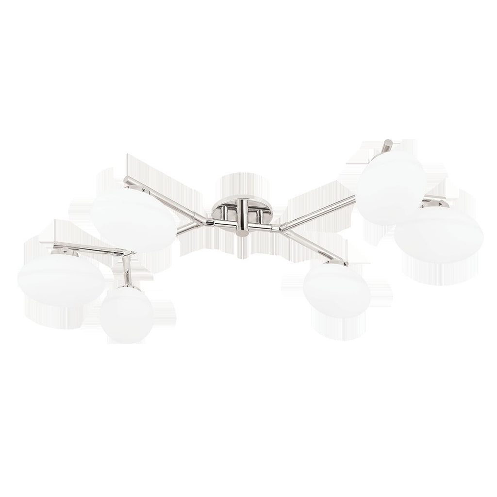 Hudson Valley Lighting Wagner Polished Nickel 33.75W x 40.88L x 7.75H Semi-Flush Mount