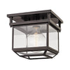 Hudson Valley Lighting Rutherford Old Bronze 10.75W X 10.5L X 9.75H Semi-Flush Mount