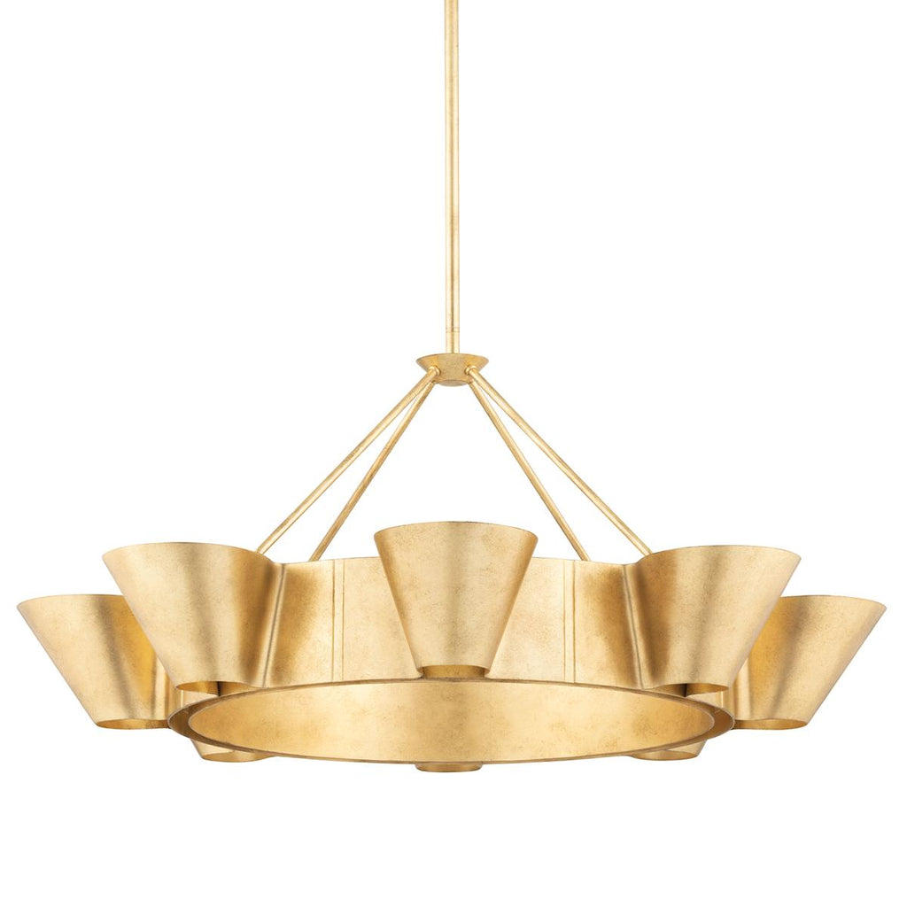 Hudson Valley Lighting Reeve Vintage Gold Leaf 37.5W x 37.5L x 18H Chandelier