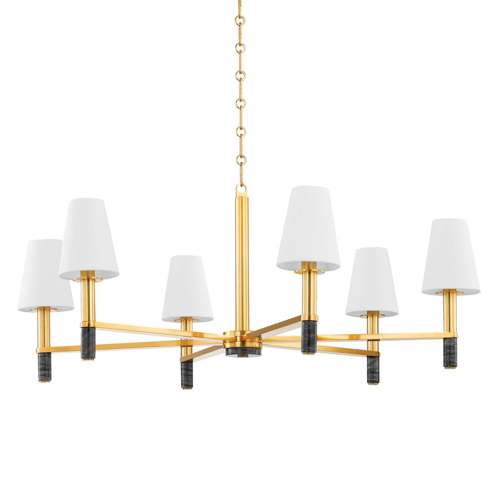 Hudson Valley Lighting MONTREAL Aged Brass 40W x 40L x 17.25H Chandelier