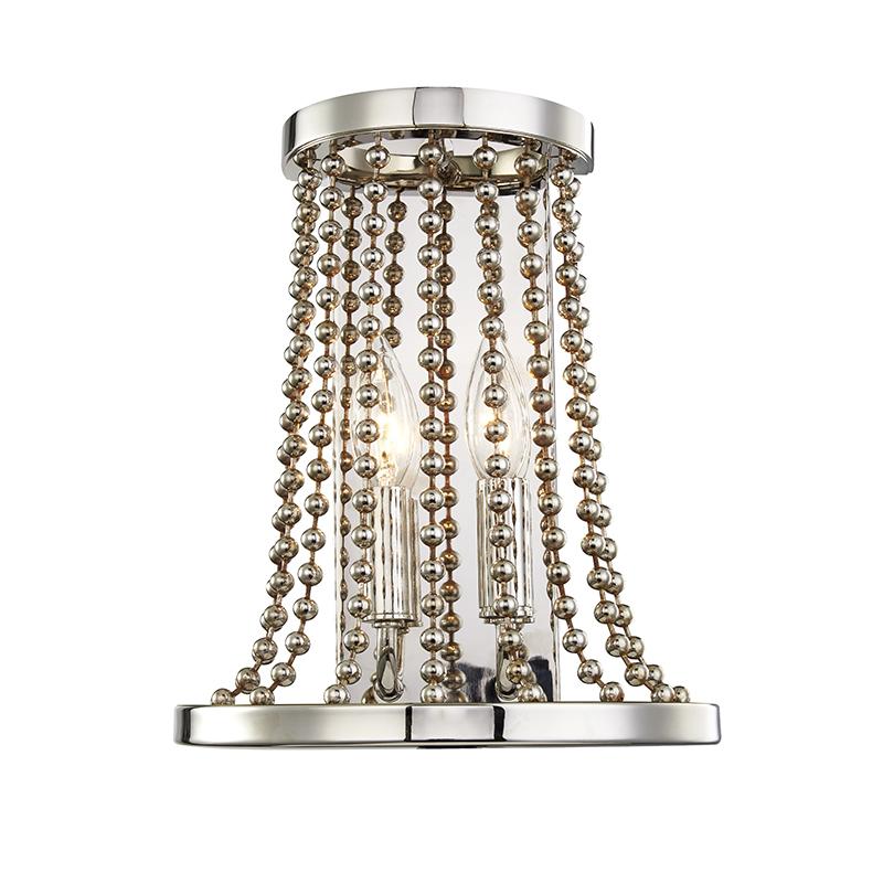 Hudson Valley Lighting Spool Polished Nickel 10.75W x 10.75L x 12.5H Wall Sconce