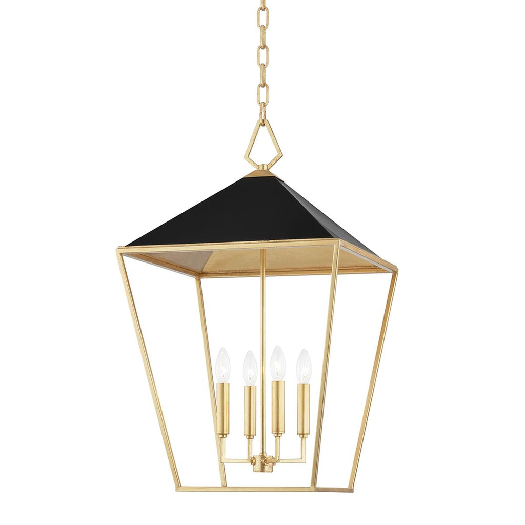 Hudson Valley Lighting Paxton Gold Leaf/black 18W x 18L x 29H Pendant