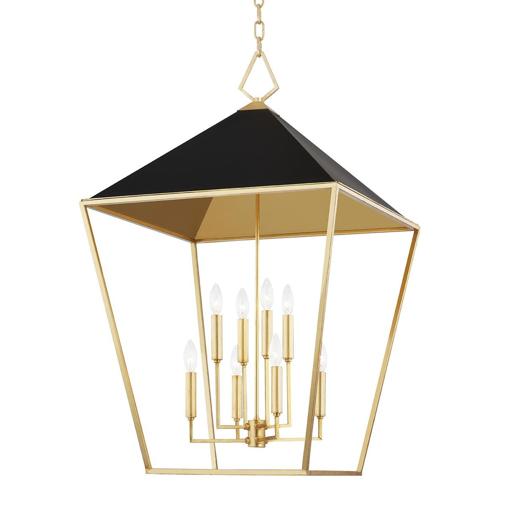 Hudson Valley Lighting Paxton Gold Leaf/black 24W x 24L x 38H Pendant