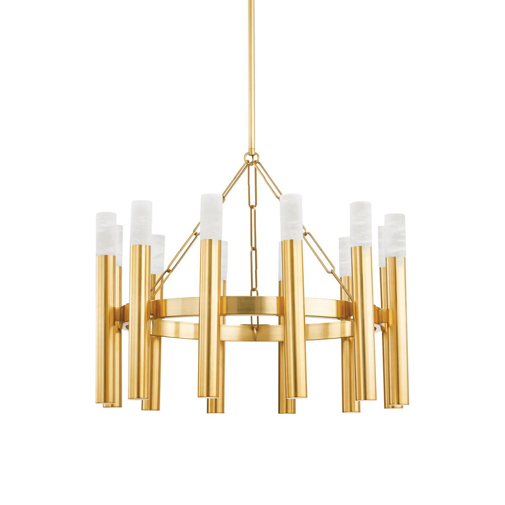 Hudson Valley Lighting PALI Aged Brass 28.25W x 28.25L x 23H Chandelier