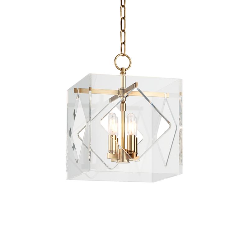 Hudson Valley Lighting Travis Aged Brass 12W x 12L x 16H Pendant