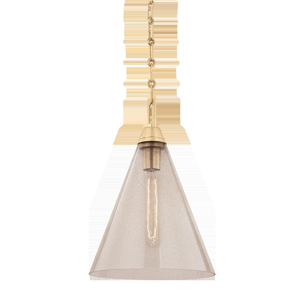 Hudson Valley Lighting Newbury Aged Brass 10.75W x 10.75L x 16H Pendant