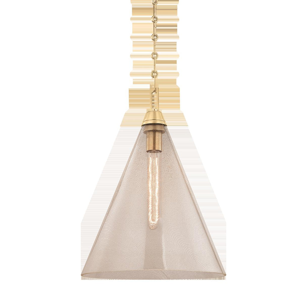 Hudson Valley Lighting Newbury Aged Brass 14W x 14L x 19H Pendant