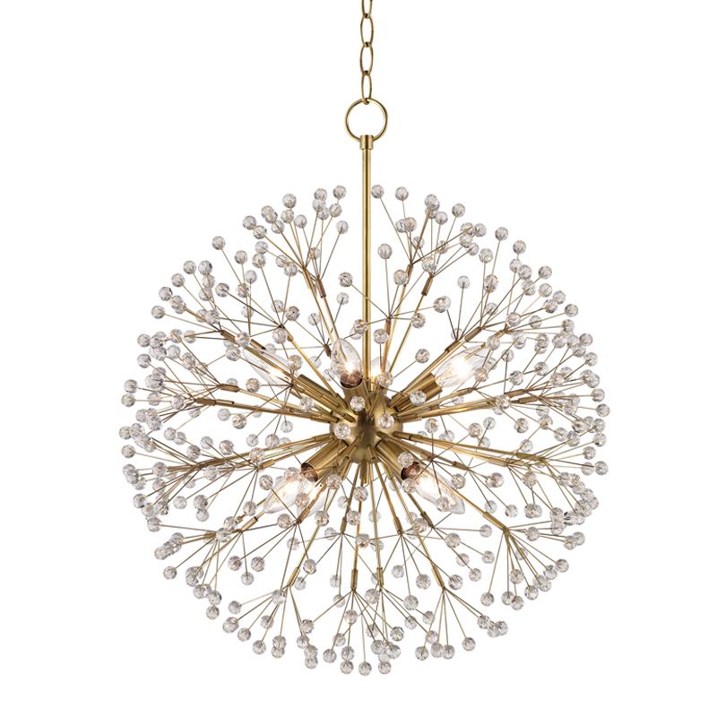 Hudson Valley Lighting Dunkirk Aged Brass 20W x 20L x 24H Chandelier