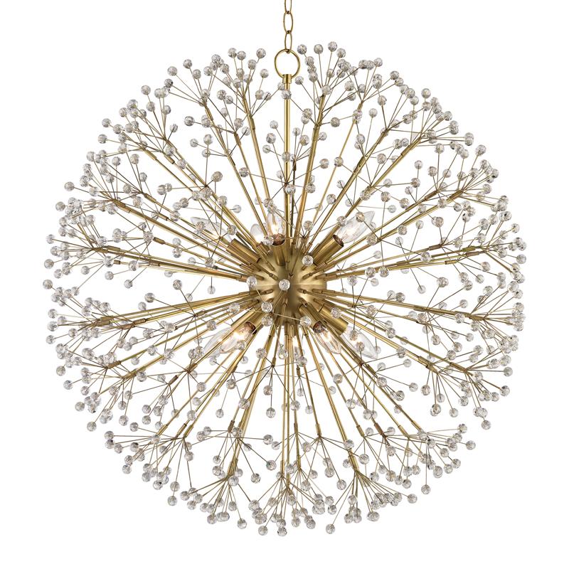 Hudson Valley Lighting Dunkirk Aged Brass 30W x 30L x 29H Chandelier