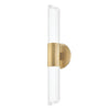 Hudson Valley Lighting Rowe Aged Brass 5.5W X 5.5L X 20.25H Wall Sconce