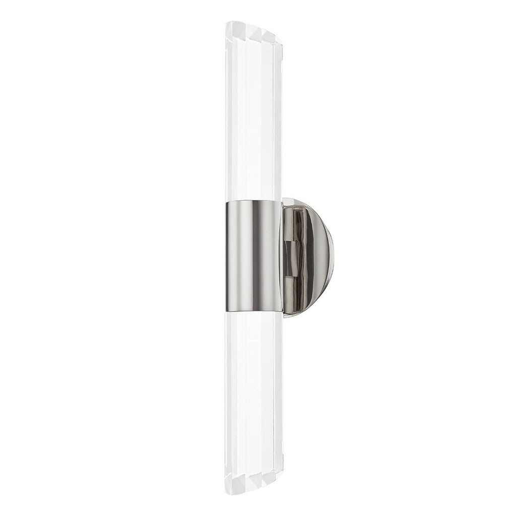 Hudson Valley Lighting Rowe Polished Nickel 5.5W x 5.5L x 20.25H Wall Sconce