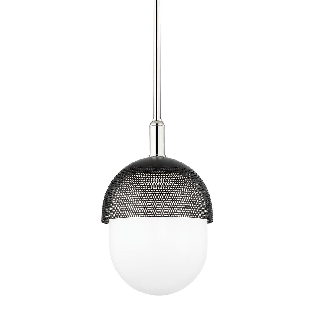 Hudson Valley Lighting Nyack Polished Nickel/black 9W x 9L x 14H Pendant