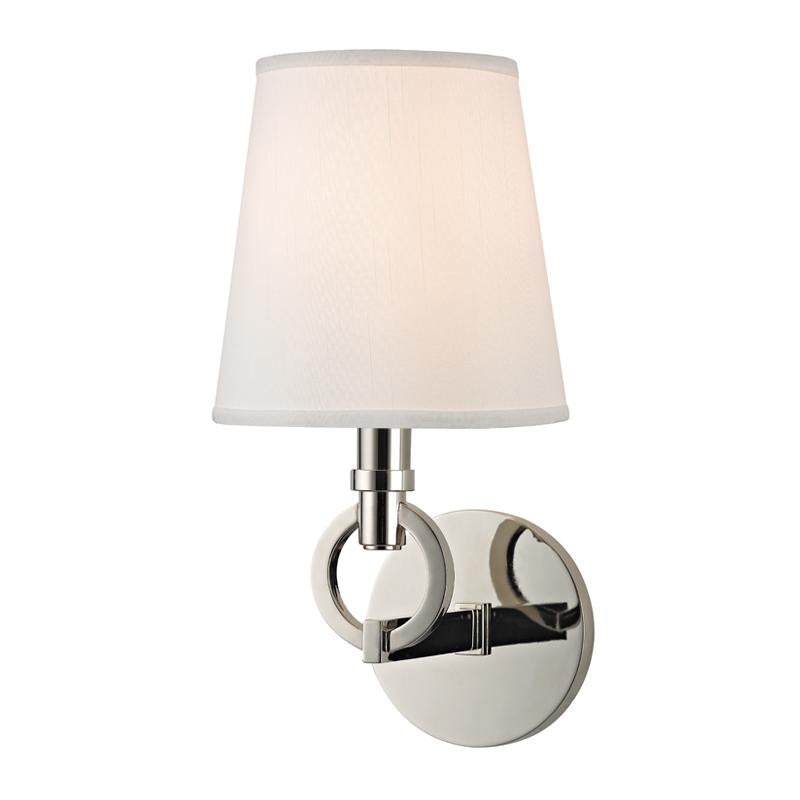 Hudson Valley Lighting Malibu Polished Nickel 6.5W x 6.5L x 12.5H Wall Sconce