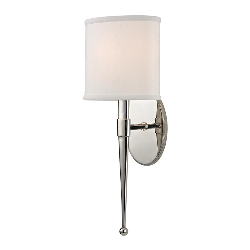 Hudson Valley Lighting Madison Polished Nickel 7.25W x 7.25L x 19H Wall Sconce