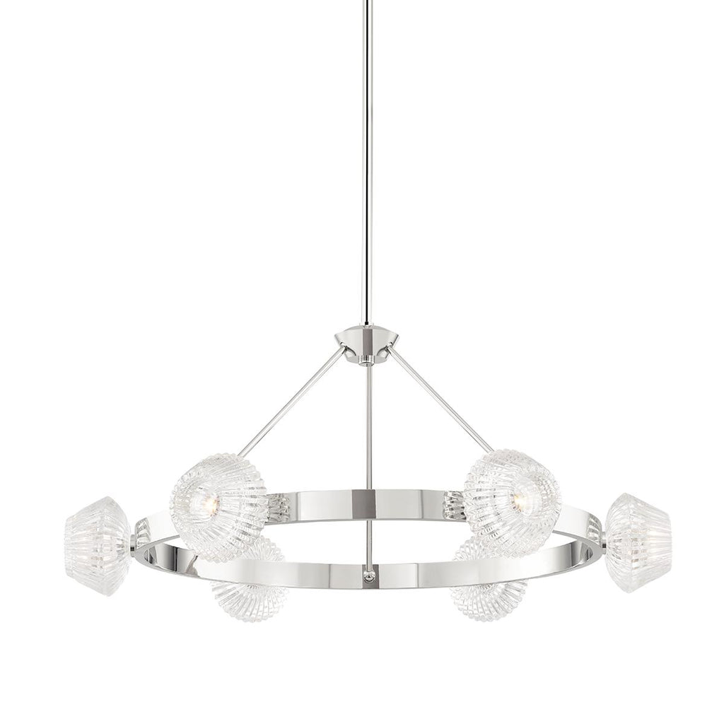 Hudson Valley Lighting Barclay Polished Nickel 35.25W x 35.25L x 15.25H Chandelier