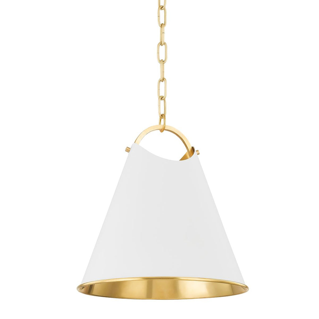 Hudson Valley Lighting Burnbay Aged Brass 13.75W x 13.75L x 14.5H Pendant