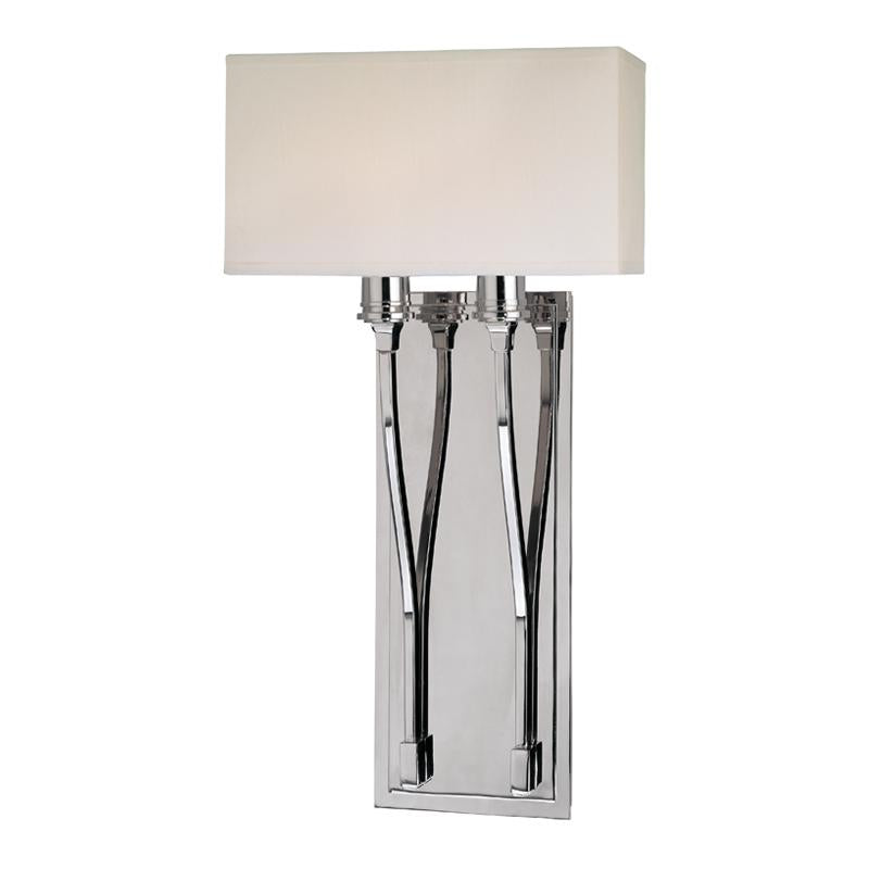 Hudson Valley Lighting Selkirk Polished Nickel 10W x 10L x 20H Wall Sconce