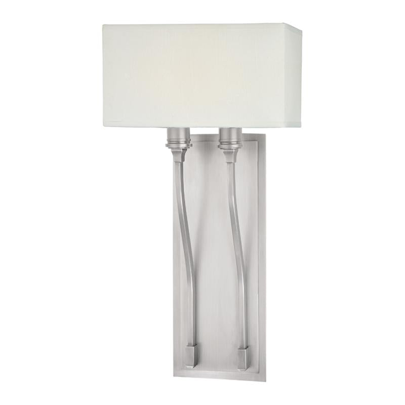 Hudson Valley Lighting Selkirk Satin Nickel 10W x 10L x 20H Wall Sconce