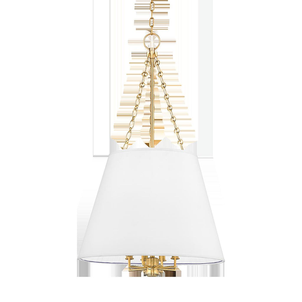 Hudson Valley Lighting Burdett Aged Brass 22W x 22L x 36.25H Pendant