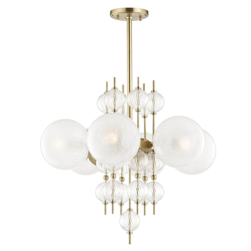 Hudson Valley Lighting Calypso Aged Brass 27.25W x 27.25L x 25H Chandelier