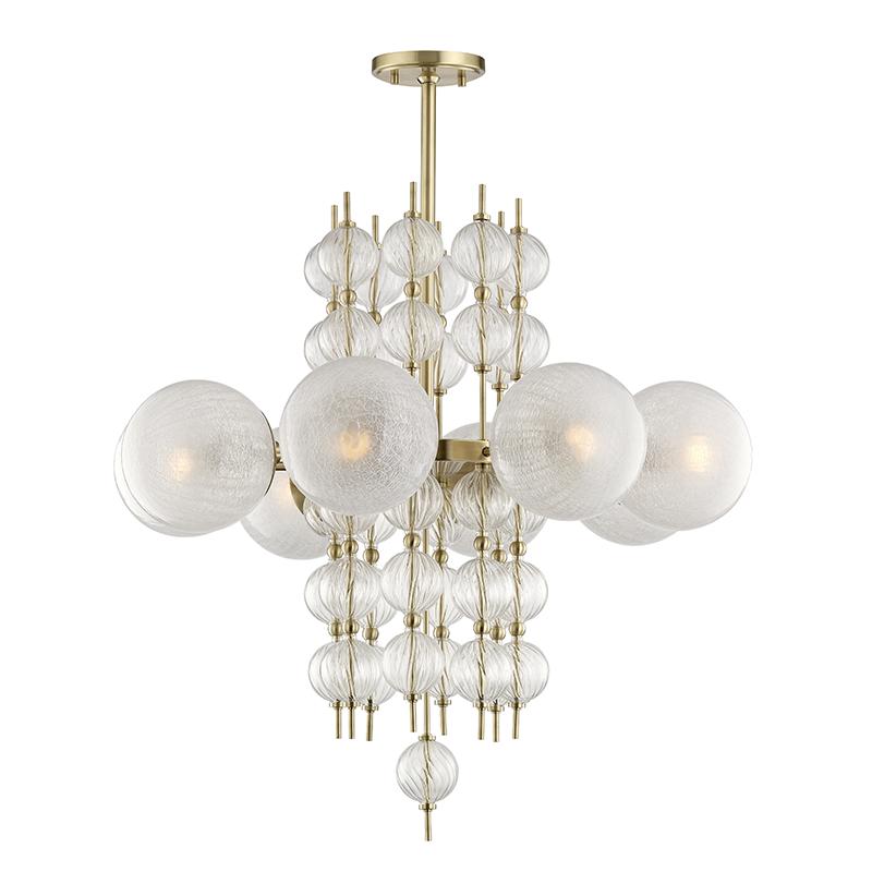 Hudson Valley Lighting Calypso Aged Brass 33.5W x 33.5L x 32.5H Chandelier