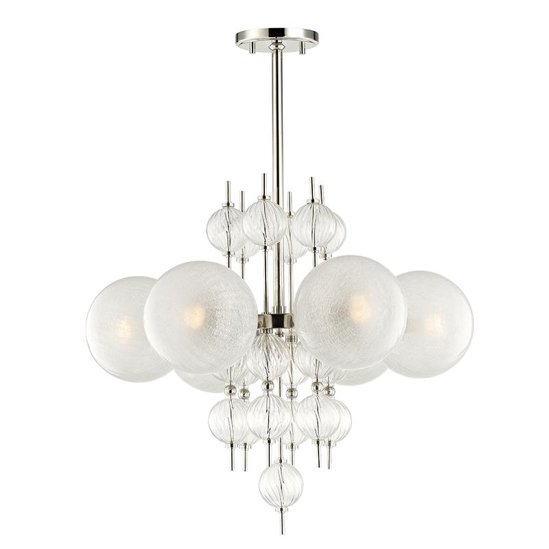 Hudson Valley Lighting Calypso Polished Nickel 27.25W x 27.25L x 25H Chandelier