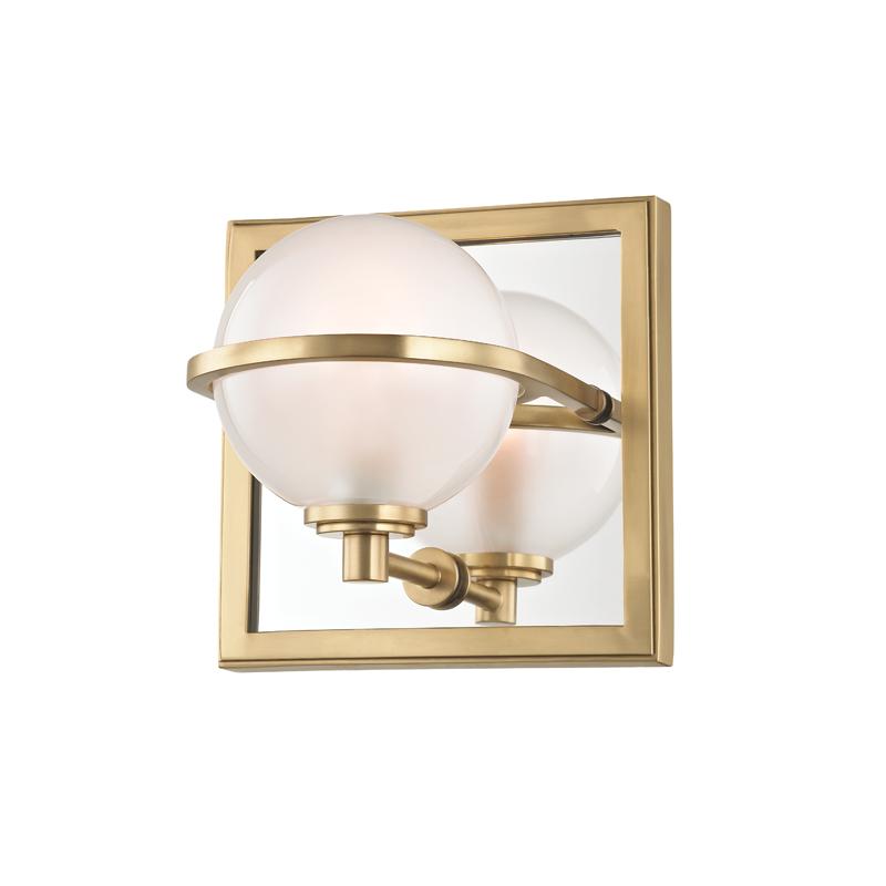 Hudson Valley Lighting Axiom Aged Brass 6W x 6L x 6H Wall Sconce