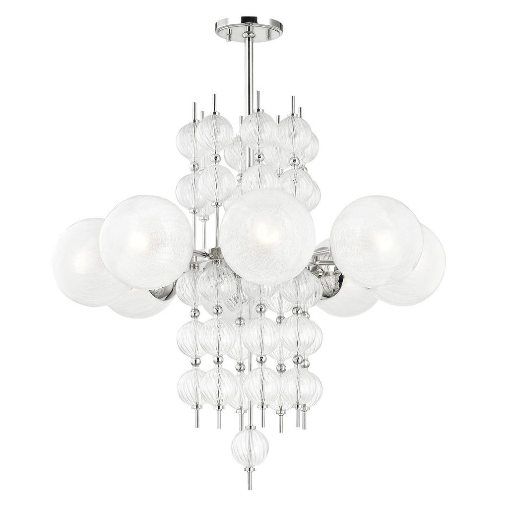 Hudson Valley Lighting Calypso Polished Nickel 33.5W x 33.5L x 32.5H Chandelier