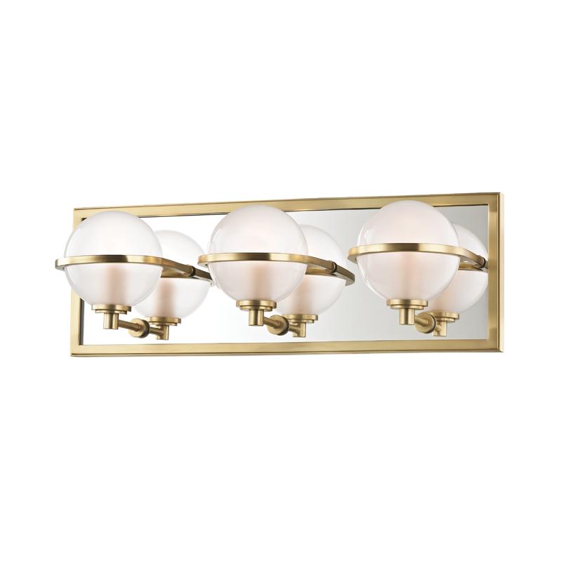 Hudson Valley Lighting Axiom Aged Brass 18W x 18L x 6H Wall Sconce