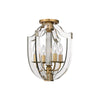 Hudson Valley Lighting Arietta Aged Brass 12.5W X 12.5L X 15H Semi-Flush Mount