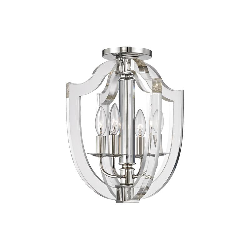 Hudson Valley Lighting Arietta Polished Nickel 12.5W x 12.5L x 15H Semi-Flush Mount