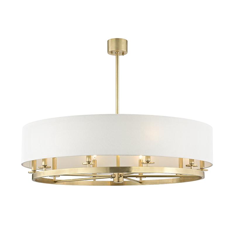 Hudson Valley Lighting Durham Aged Brass 42W x 42L x 14.5H Chandelier