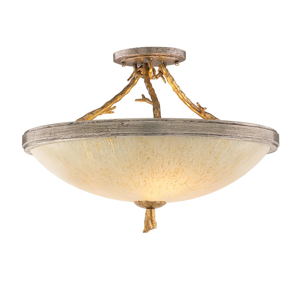 Corbett Lighting Parc Royale VINTAGE GOLD LEAF 19.25W x 19.25L x 14H Semi-Flush Mount