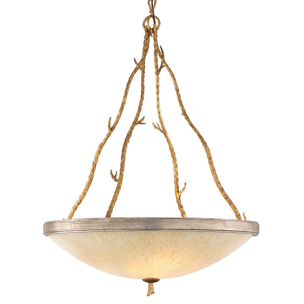 Corbett Lighting Parc Royale GOLD AND SILVER LEAF 29.5W x 29.5L x 41.5H Chandelier