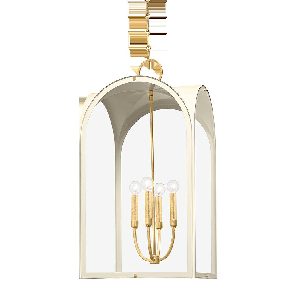 Hudson Valley Lighting Lincroft VINTAGE GOLD LEAF/SOFT SAND 17.25W x 17.25L x 32H Pendant